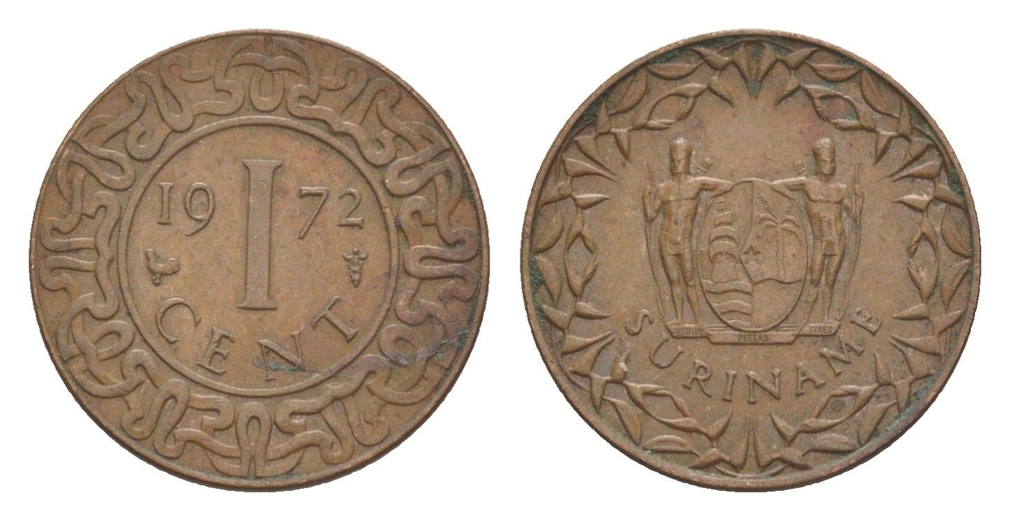 Суринам 1 цент 1972 KM 11 бронза 4649-663