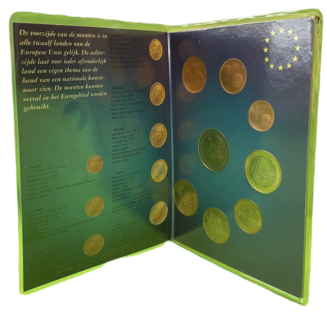 ФРГ евронабор из 8 монет 2002 D  биметалл  UNC  1-6-2-48