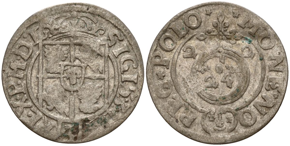Польша 3 полкера (3 полторака - 1 крейцер) 1622 Сигизмунд III Ваза (1587-1632) Gorecki B.22 серебро 4158-1253