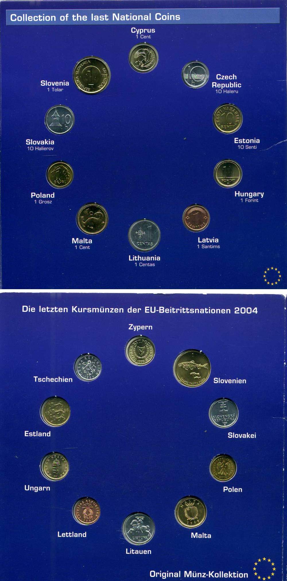 Европа набор из 10 монет Последние монеты новых членов Еврозоны UNC 7-5-1-38