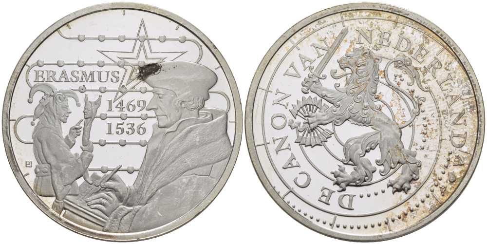 НИДЕРЛАНДЫ МЕДАЛЬ СЕРИИ ИСТОРИЯ НИДЕРЛАНДОВ, ЭРАЗМ РОТЕРДАМСКИЙ (1469-1536), ДИАМЕТР 30 ММ., ВЕС 9,43 ГР. медно-никель 1076-6-44