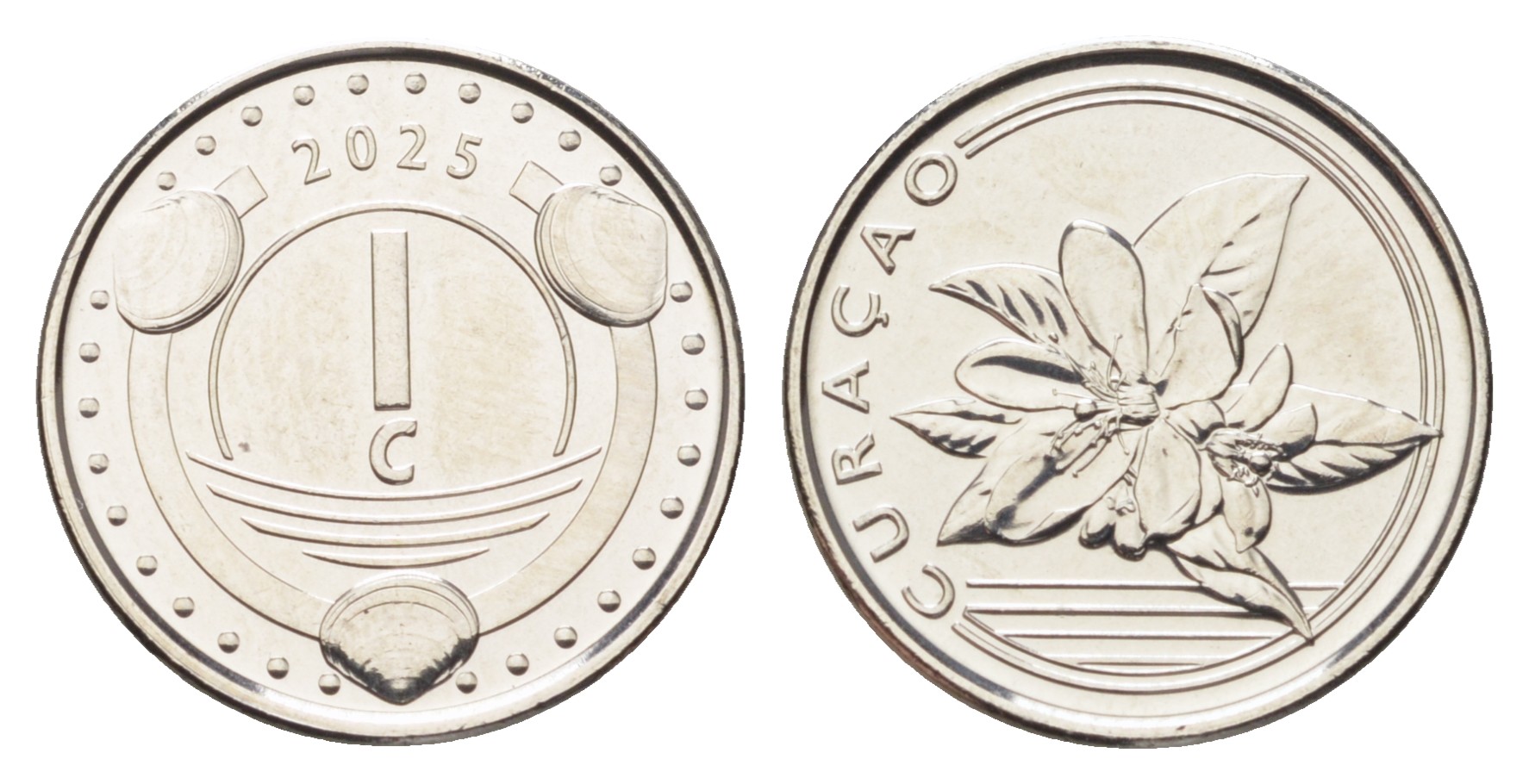 Кюрасао 1 цент 2025 король Виллем-Александр (2013- ) KM NEW никелированная сталь  UNC  M74-10