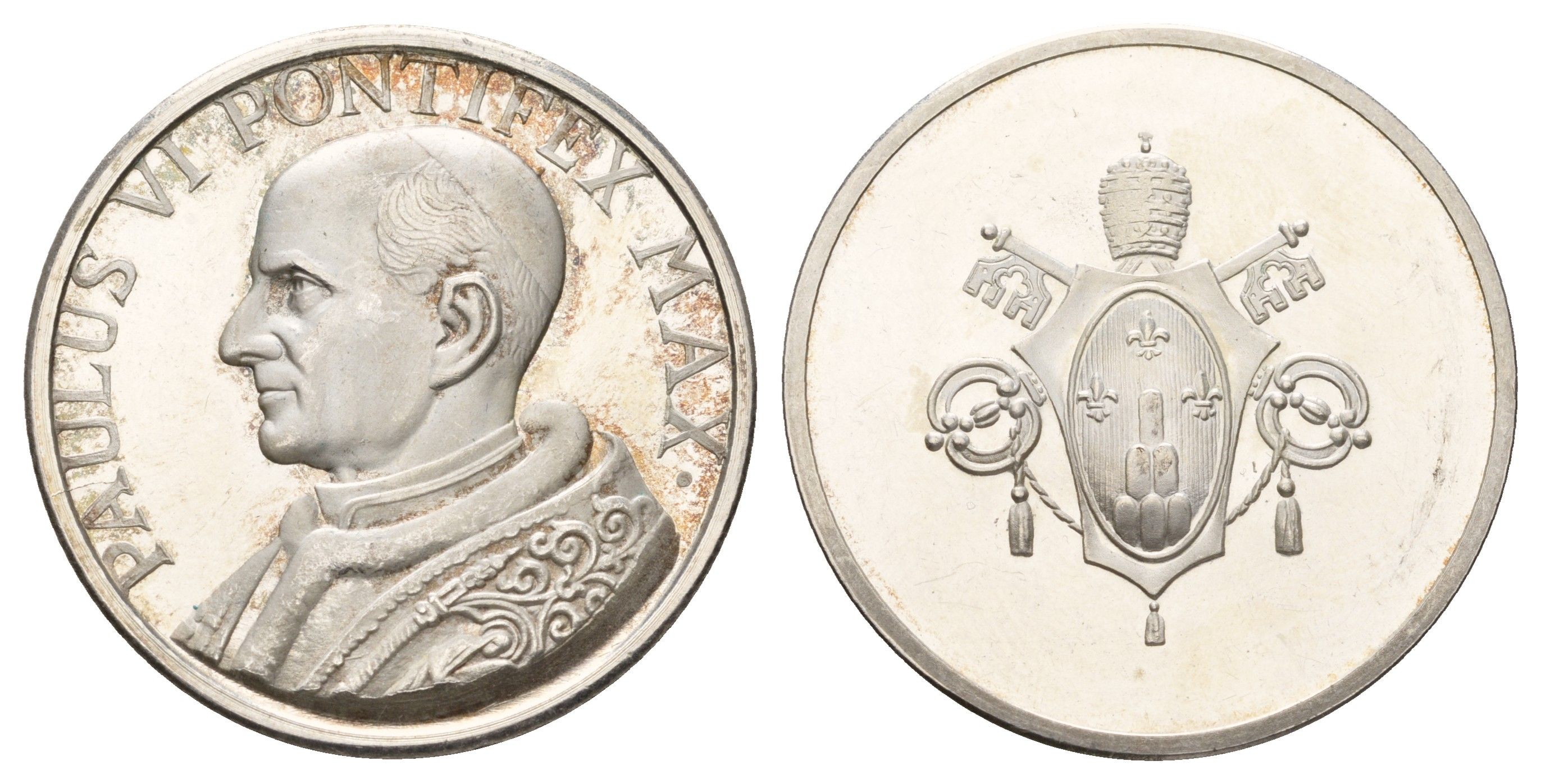 Ватикан медаль в честь избрание папой римским Павлом VI ND (1963) Павел VI, диаметр 35 мм, вес 16,4 гр бронза плакированная серебро 4667-1221