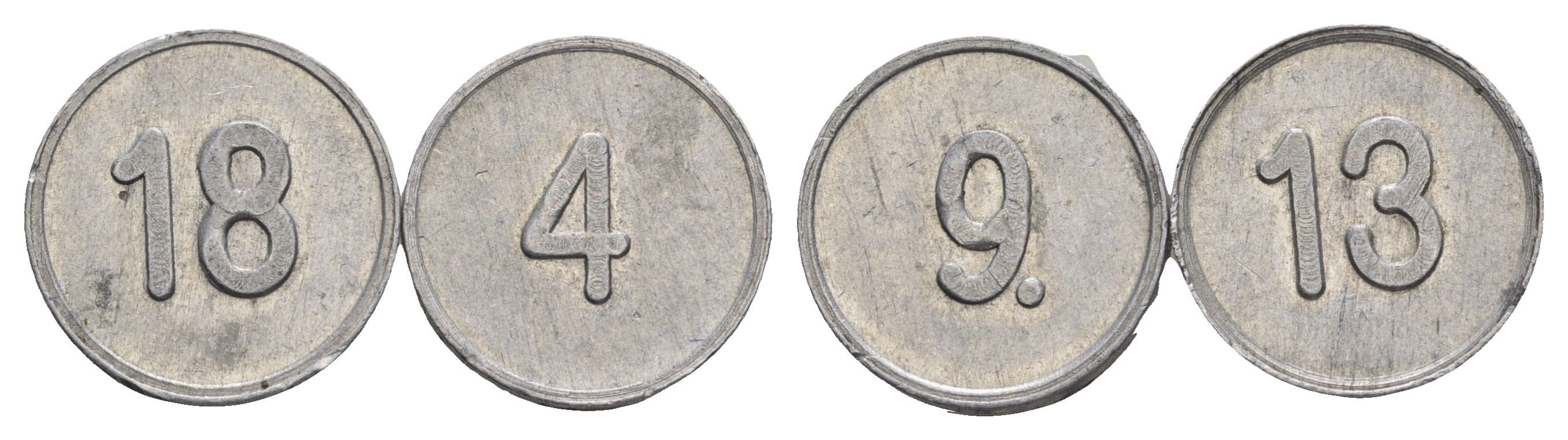 Германия лот из 2 игровых жетонов ND алюминий 4396-1011-1012