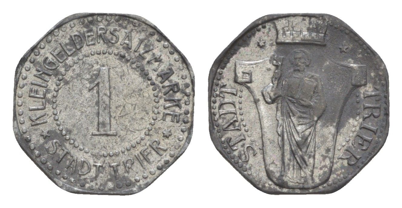 Трир 1 пфенниг ND (1917) Funck 549.1, Men18 31517.1 цинк 4580-316