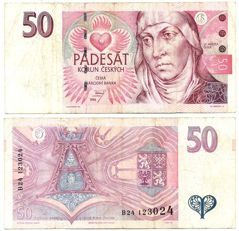 ЧЕХИЯ 50 КРОН 1994 Pick 11 бумага 7146-21-1-1