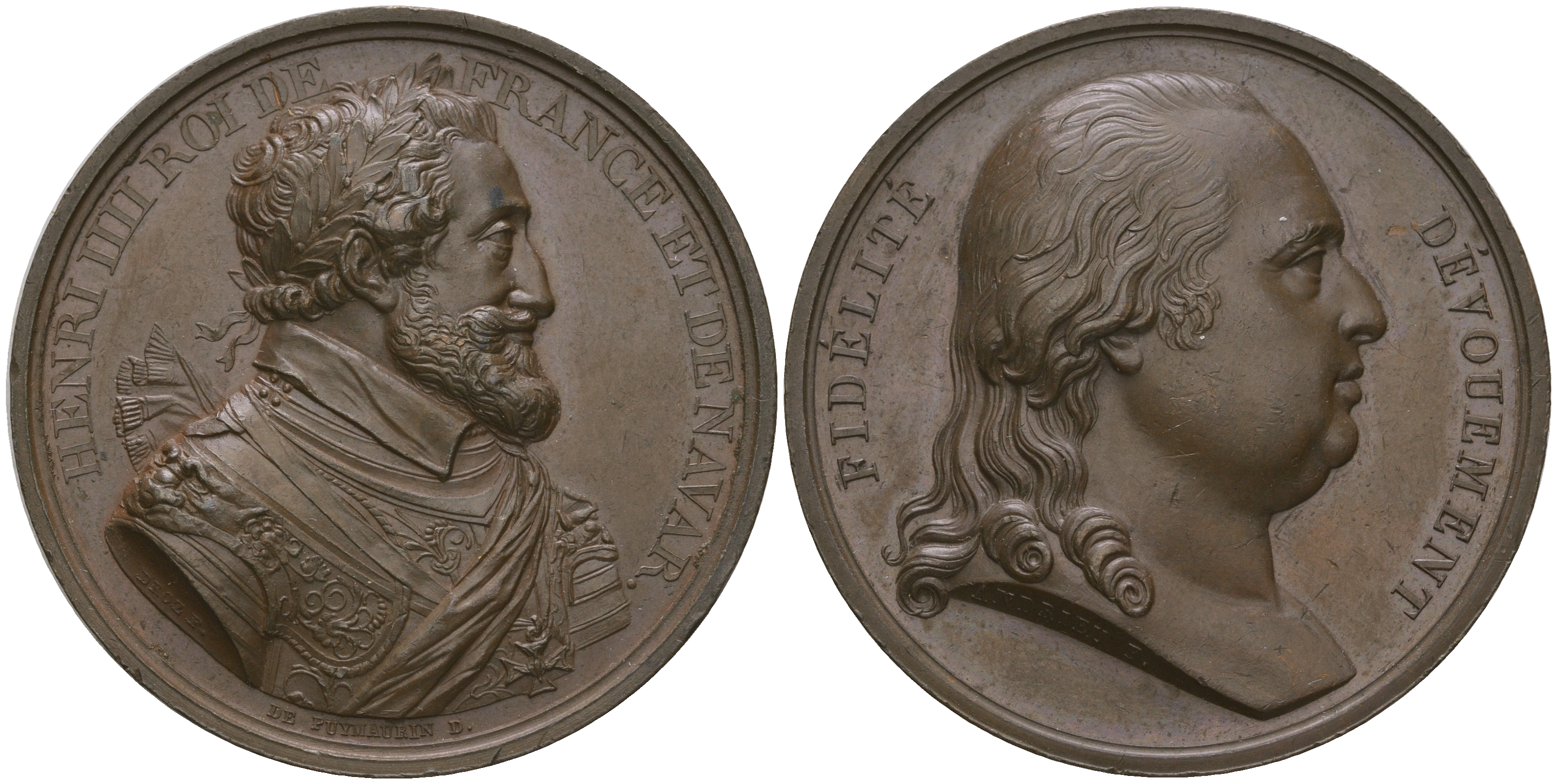 Набор бронзовых французских медалей и медальонов 1810 года. Оригинальный комплект. 0-0-00