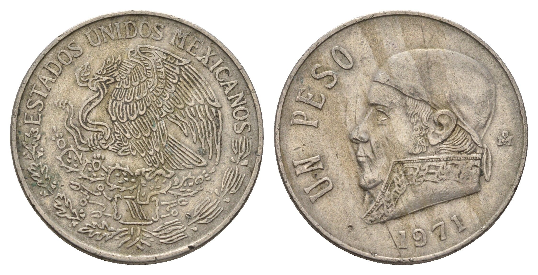 Мексика 1 песо 1971 Хосе Мария Морелос KM 460 медно-никель 4645-1046