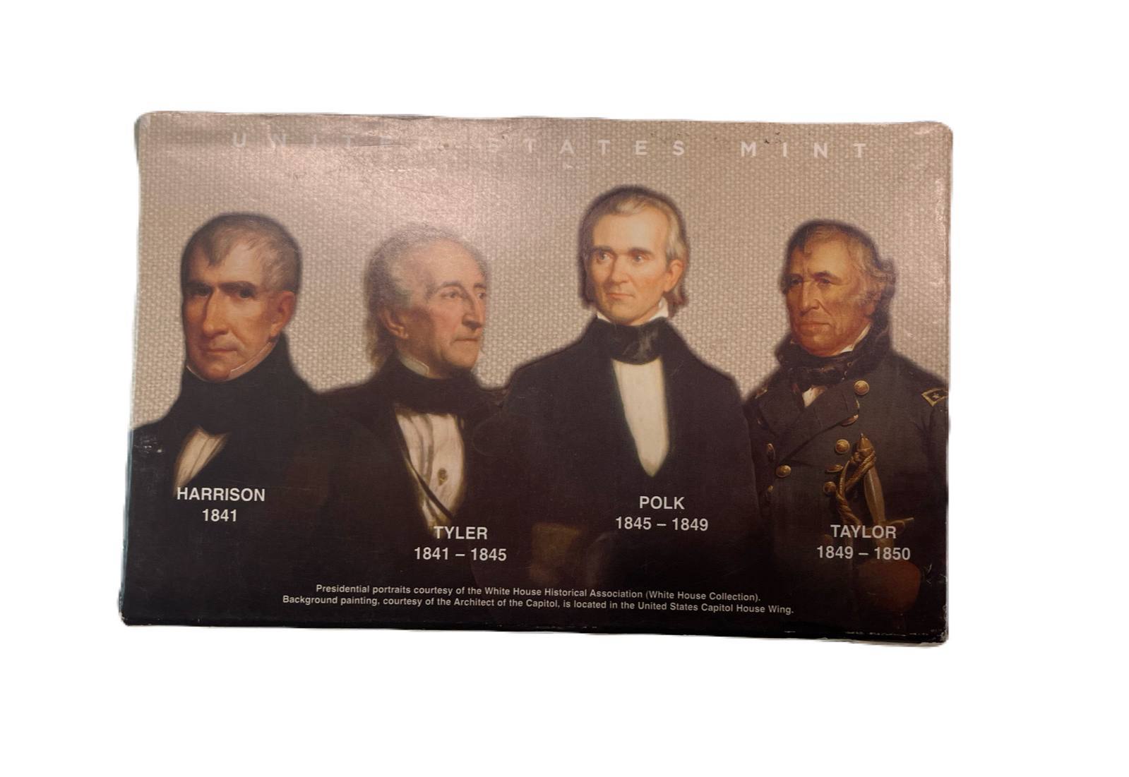 США набор из 4 монет (1 доллар) 2009 серия президенты США, в оригинальной упаковке KM 450, 451, 452 и 453 PROOF 1-5-3-26