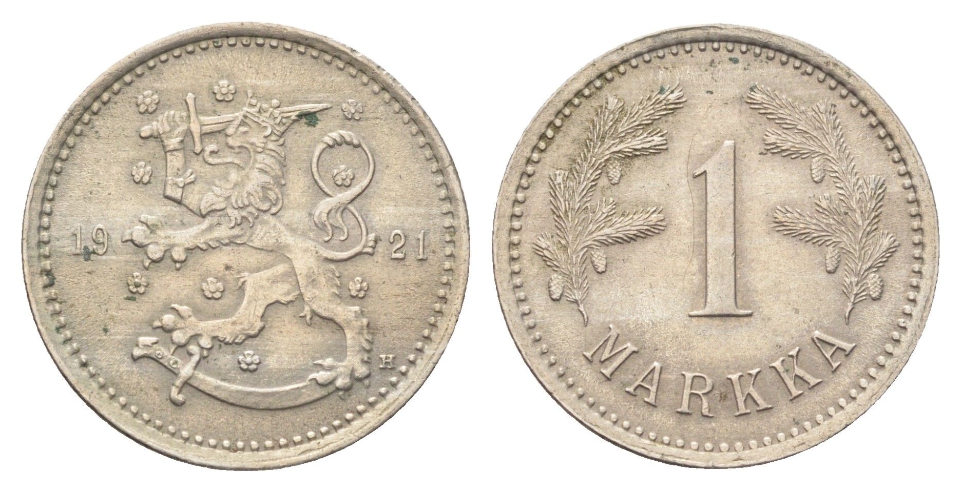 Финляндия 1 марка 1921 KM 27 медно-никель 4706-727
