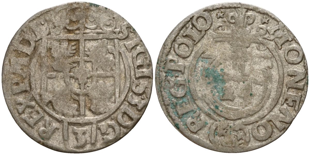 Польша 3 полкера (3 полторака - 1 крейцер) ND (1620-1627) Сигизмунд III Ваза (1587-1632) KM 41 серебро 4158-826