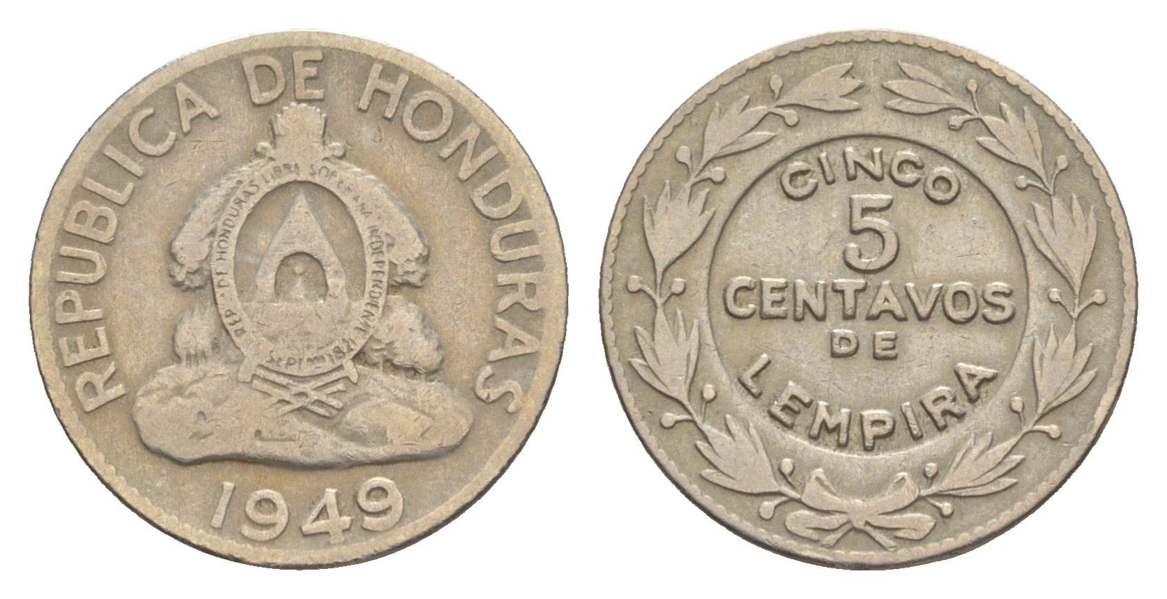 Гондурас 5 сентаво 1949 KM 72 медно-никель 4644-248