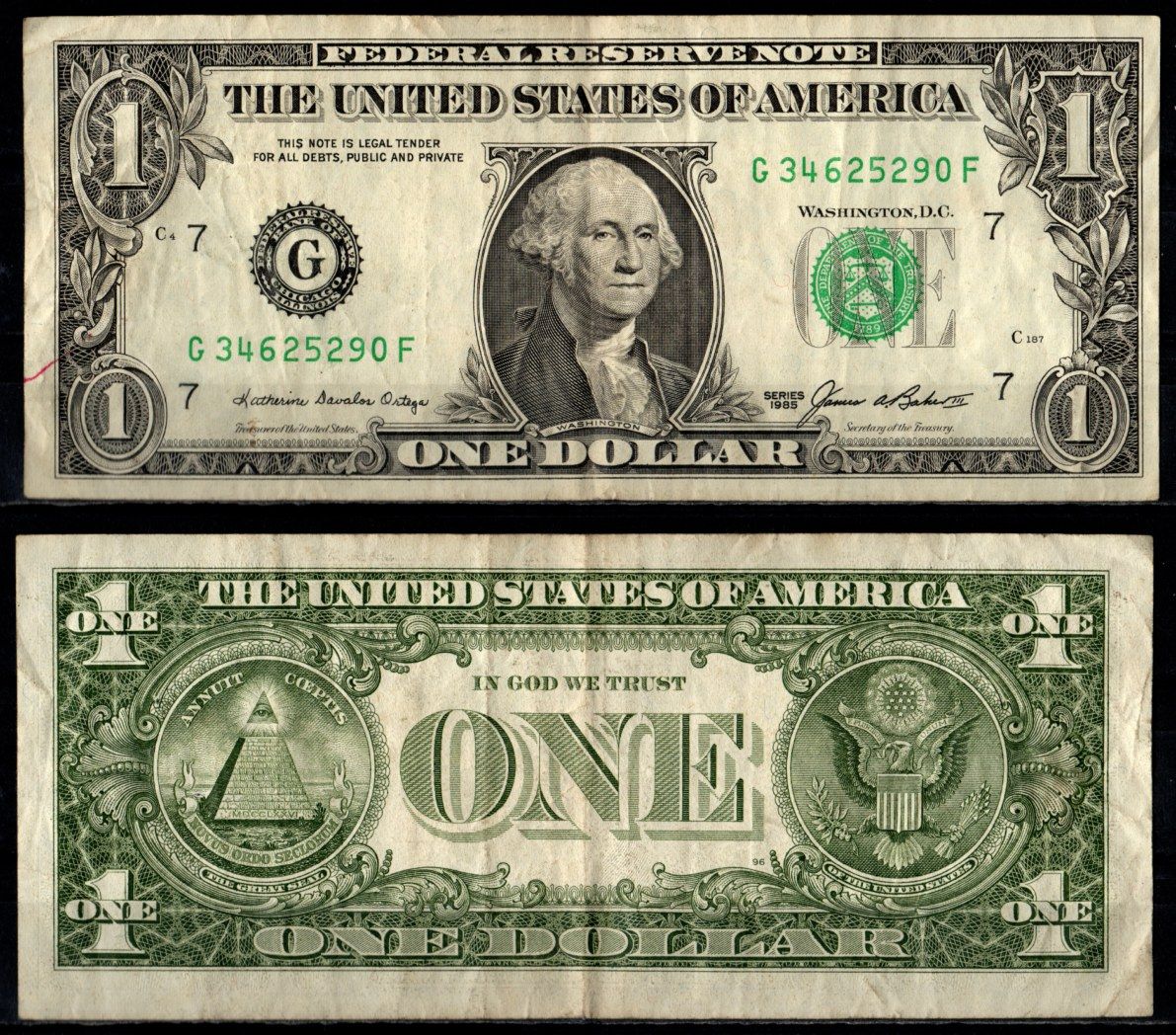 США 1 доллар 1985 Pick 474 бумага 7221-60-3-1