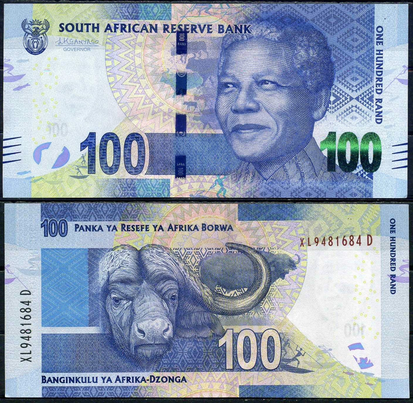 ЮАР 100 рандов ND (2013-2016) Pick 141 b бумага UNC (пресс) 7222-66-2-1