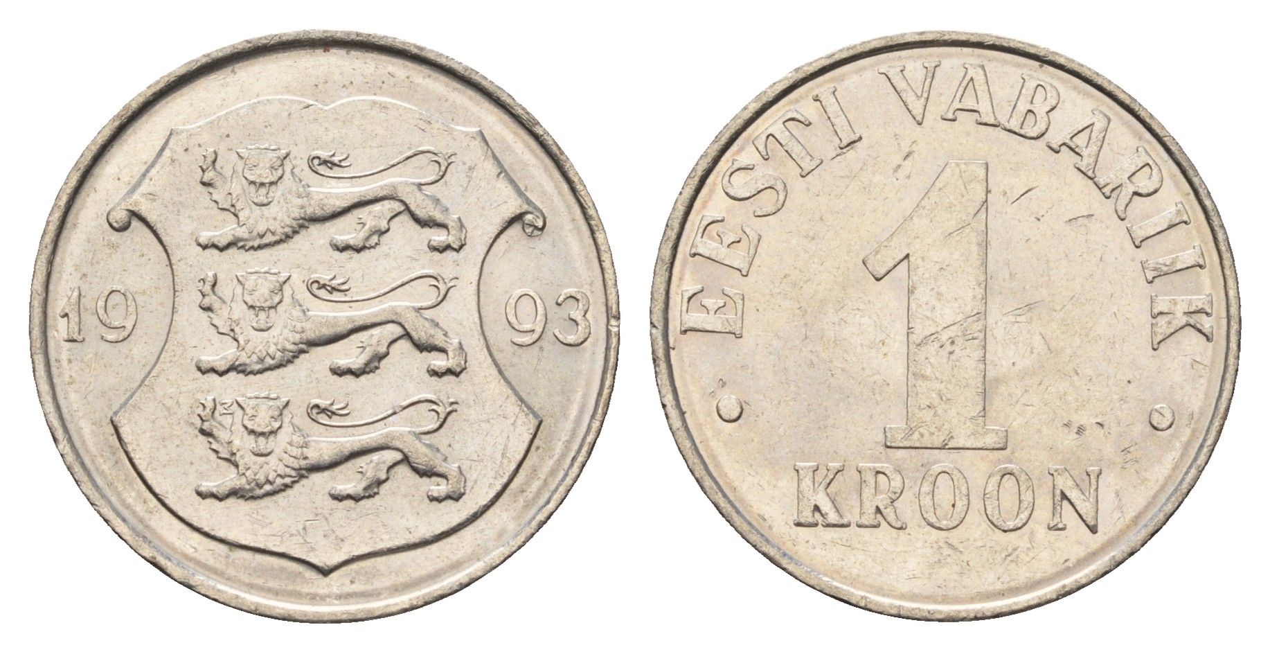Эстония 1 крона 1993 KM 28 медно-никель 4688-611