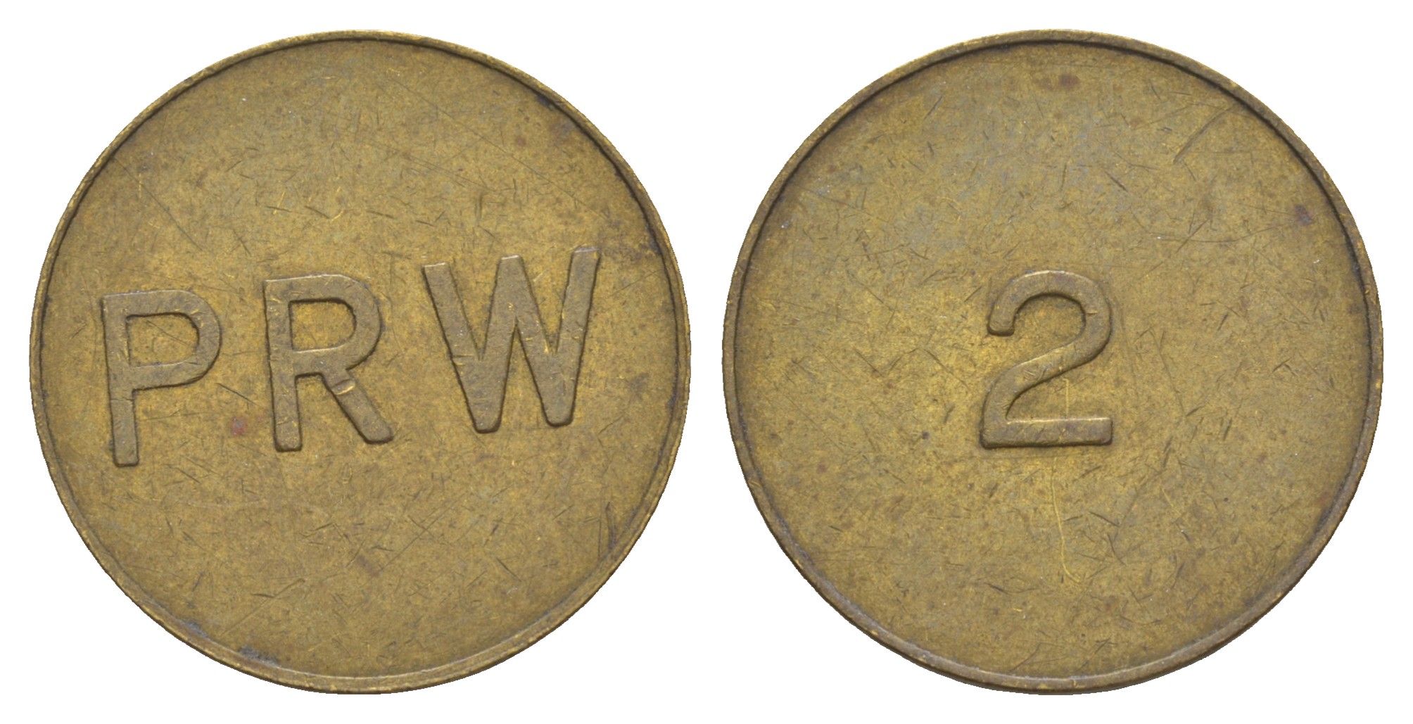 Германия жетон PRW диаметр 25 мм, вес 6 гр латунь 4656-522