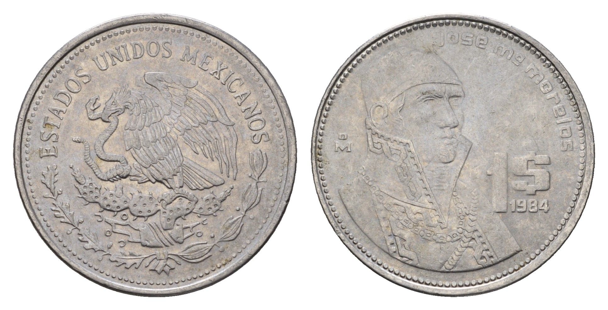 Мексика 1 доллар 1984 KM 496 нержавеющая сталь 3336-127
