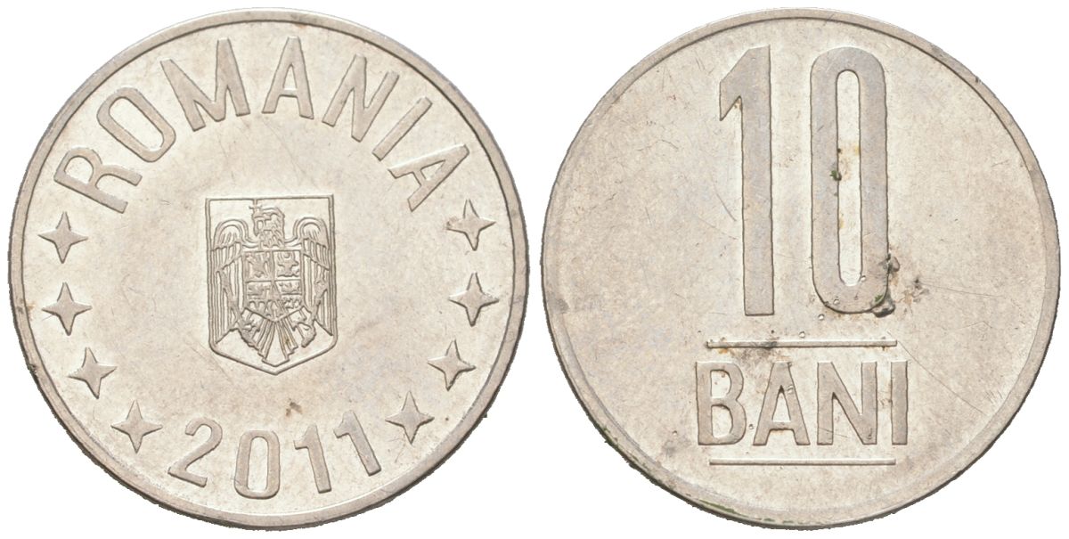 Румыния 10 бань 2011 KM 191 сталь плакировнная никелем 192-1136
