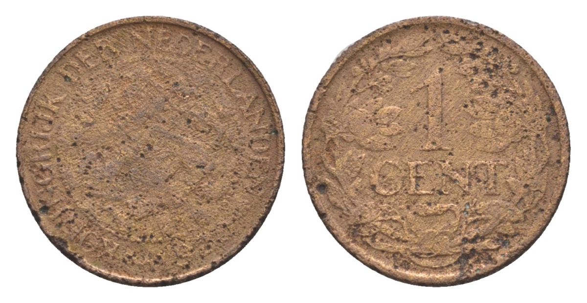 Нидерланды 1 цент 1930? Вильгельмина (1890-1948) KM 152 бронза 57-1214
