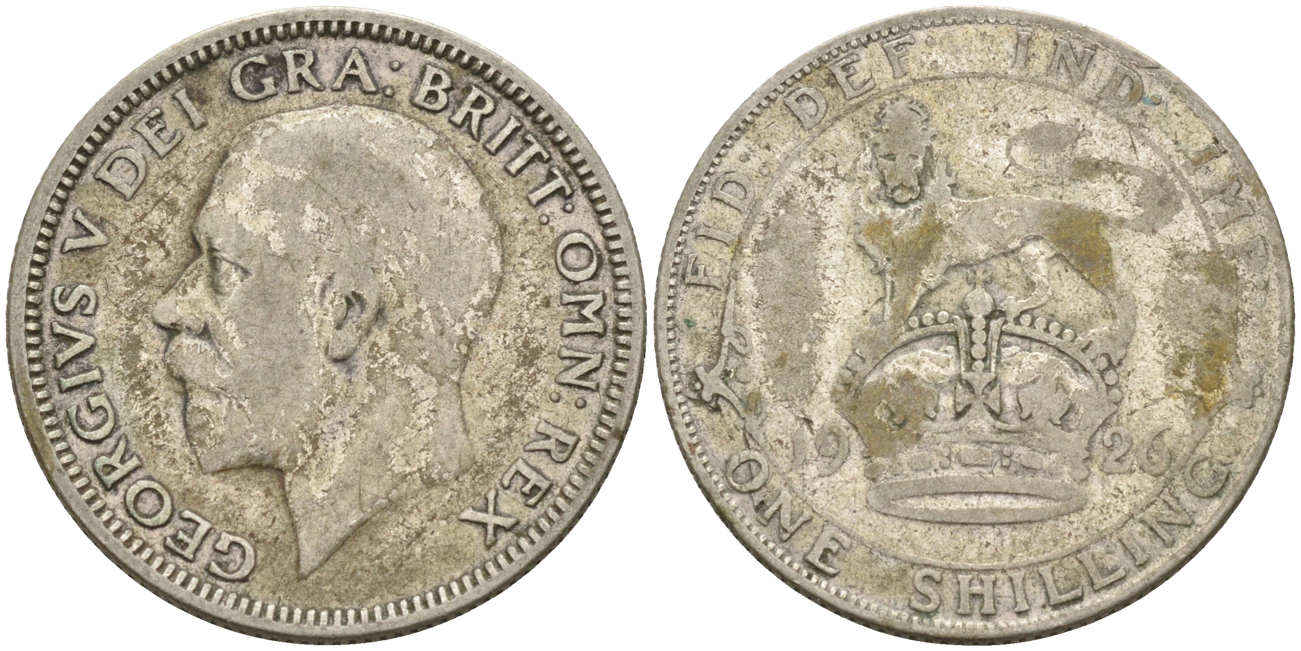 Великобритания 1 шиллинг 1926 Георг V (1910-1936) KM 829, Spink 4033 серебро 4595-857