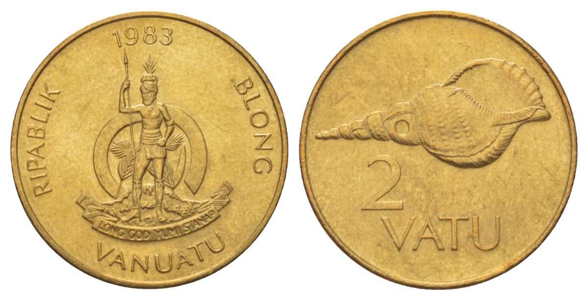 Вануату 2 вату 1983 KM 4 медь алюминий никель UNC 4625-112