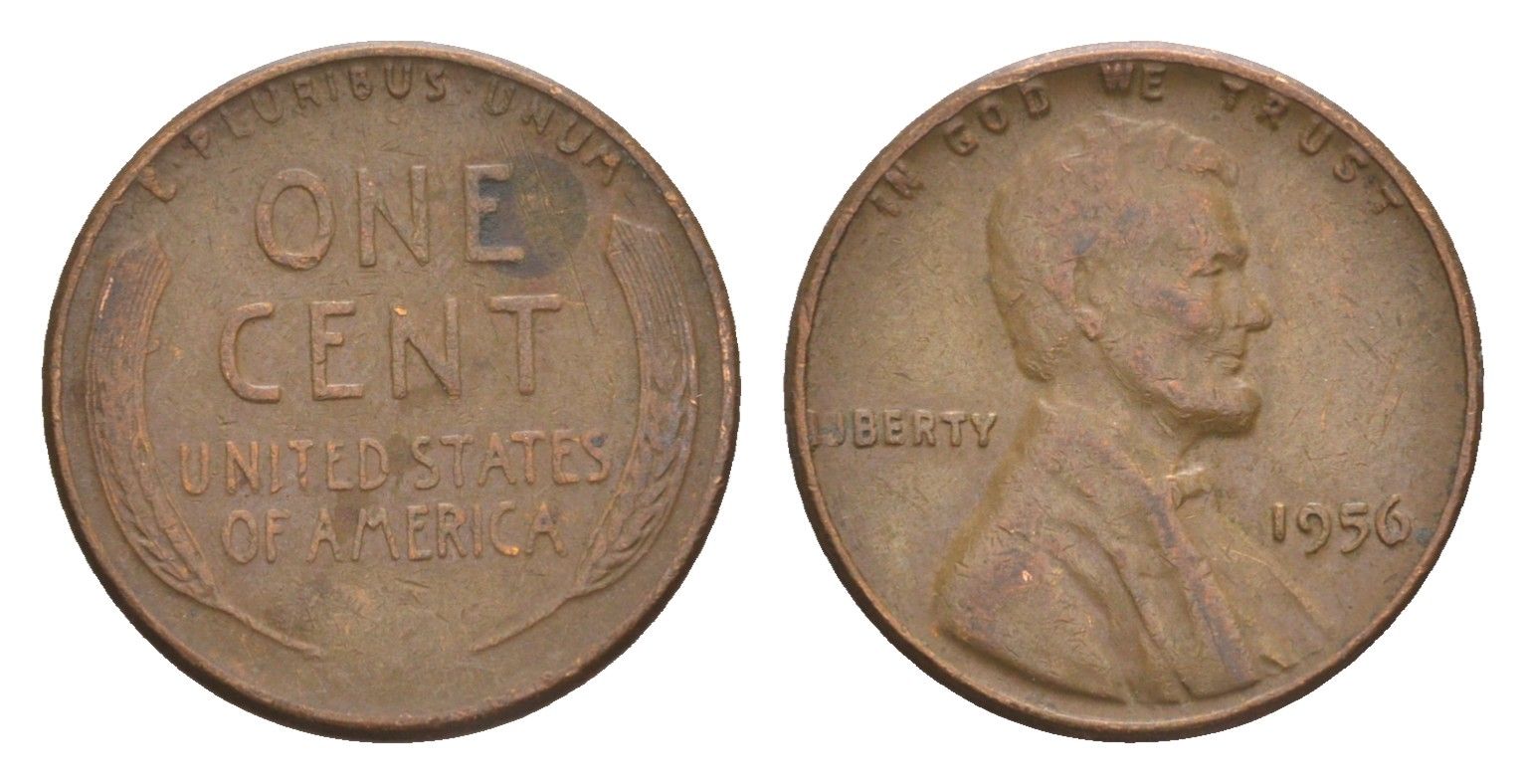 США 1 цент 1956 KM 132 бронза 4644-564