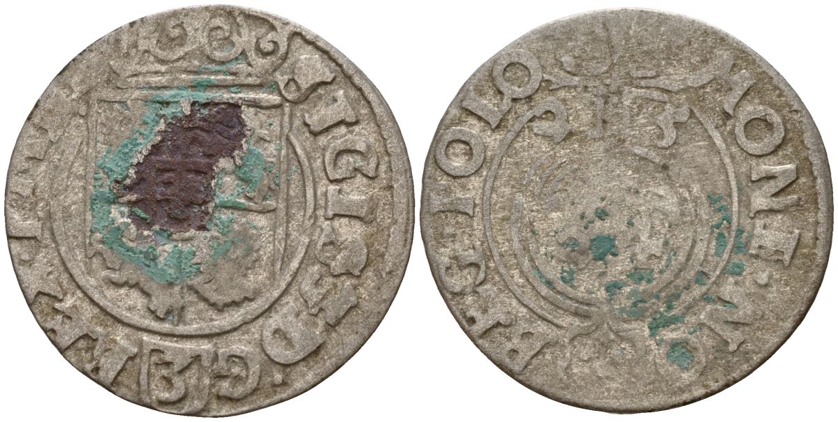 Польша 3 полкера (3 полторака - 1 крейцер) 1625 Сигизмунд III Ваза (1587-1632) Gorecki B.25, KM 41 серебро 4160-156