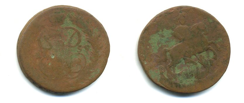 РОССИЯ 1 КОПЕЙКА 1759 медь 61-832