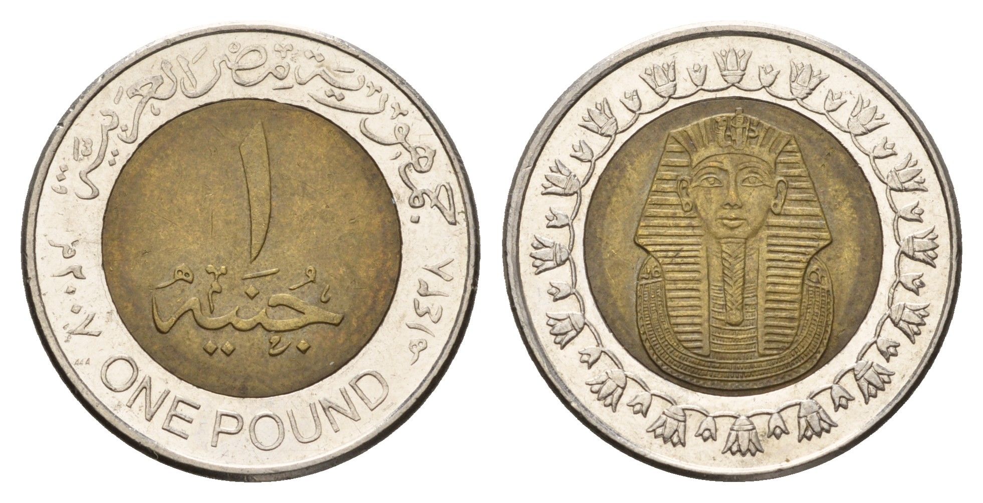 Египет 1 фунт 2007 сфинкс KM 940a биметалл 4673-824
