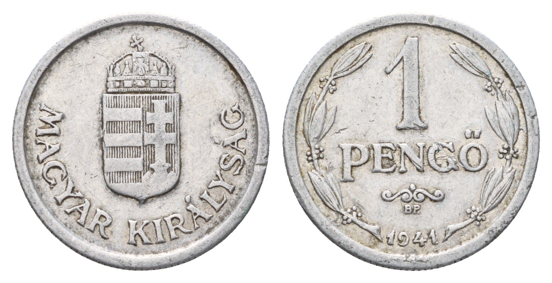 Венгрия 1 пенге (пенго) 1941 KM 521 алюминий 4610-534