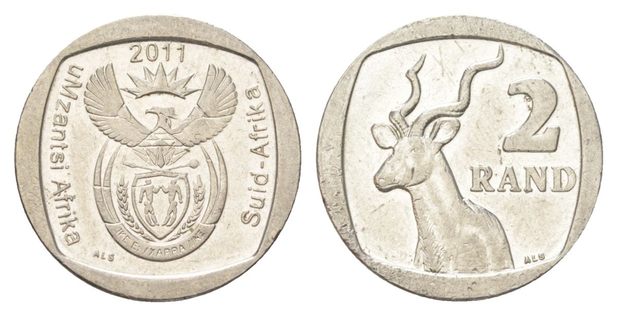 ЮАР 2 ранда 2011 KM 505 медь плакированная никелем 4628-322
