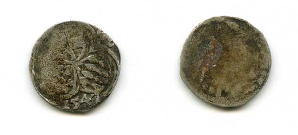 Бавария 1/2 крейцера 1547 серебро 36-1142