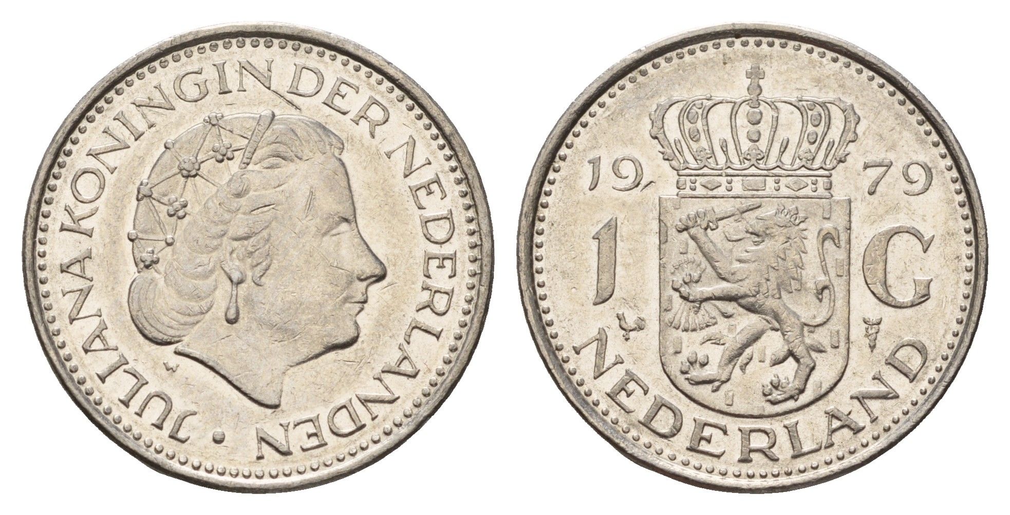 Нидерланды 1 гульден 1979 Юлиана (1948-1980) KM 184a никель 3336-835