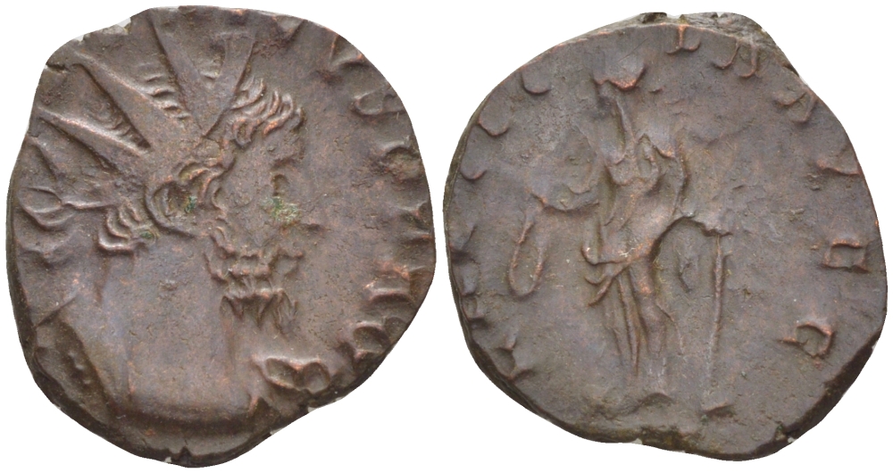 Римская Империя (императоры в Галлии) антониниан 272 - 273 Тетрик I. LAETITIA AVGG, Летиция, персонификация Радости, Колония Агриппины, Good Very fine RIC 88 биллон 1073-13-114