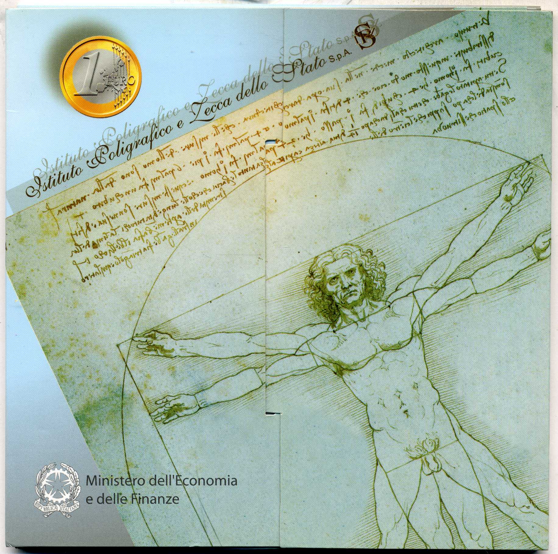 Италия набор из 9 монет 2005 включая 5 евро Федерико Феллини серебро UNC 4-5-3-05