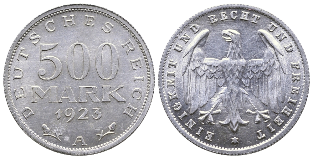 ГЕРМАНИЯ 500 МАРОК 1923 А KM 36, J. 305 алюминий 4380-634