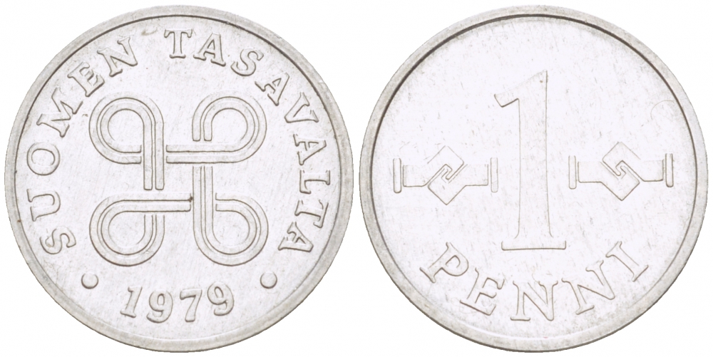 Финляндия 1 пенни 1979 KM 44а алюминий UNC 3718-117