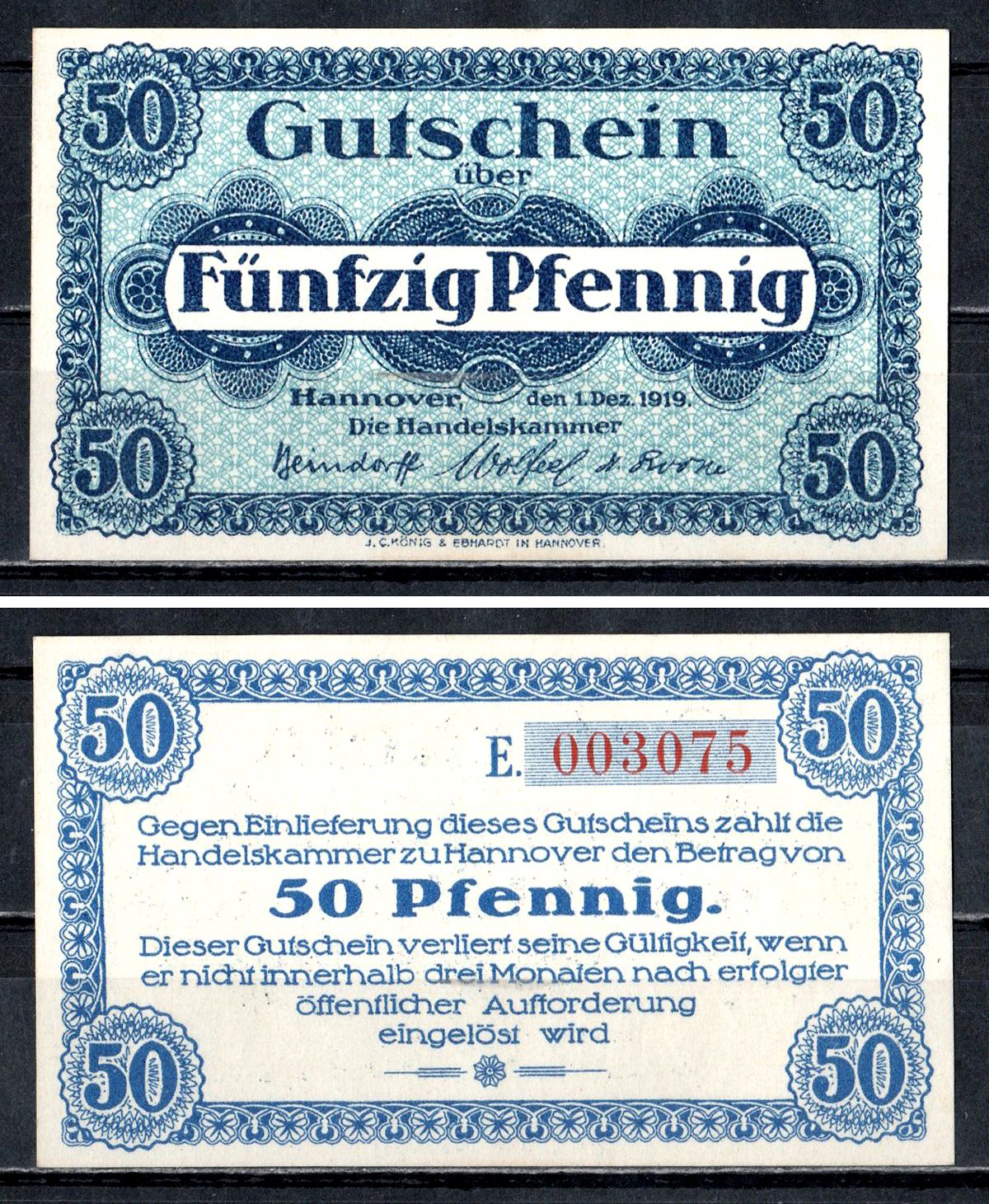 Ганновер (Пруссия, Ганновер) 50 пфеннигов 1921 7556-74-1-2