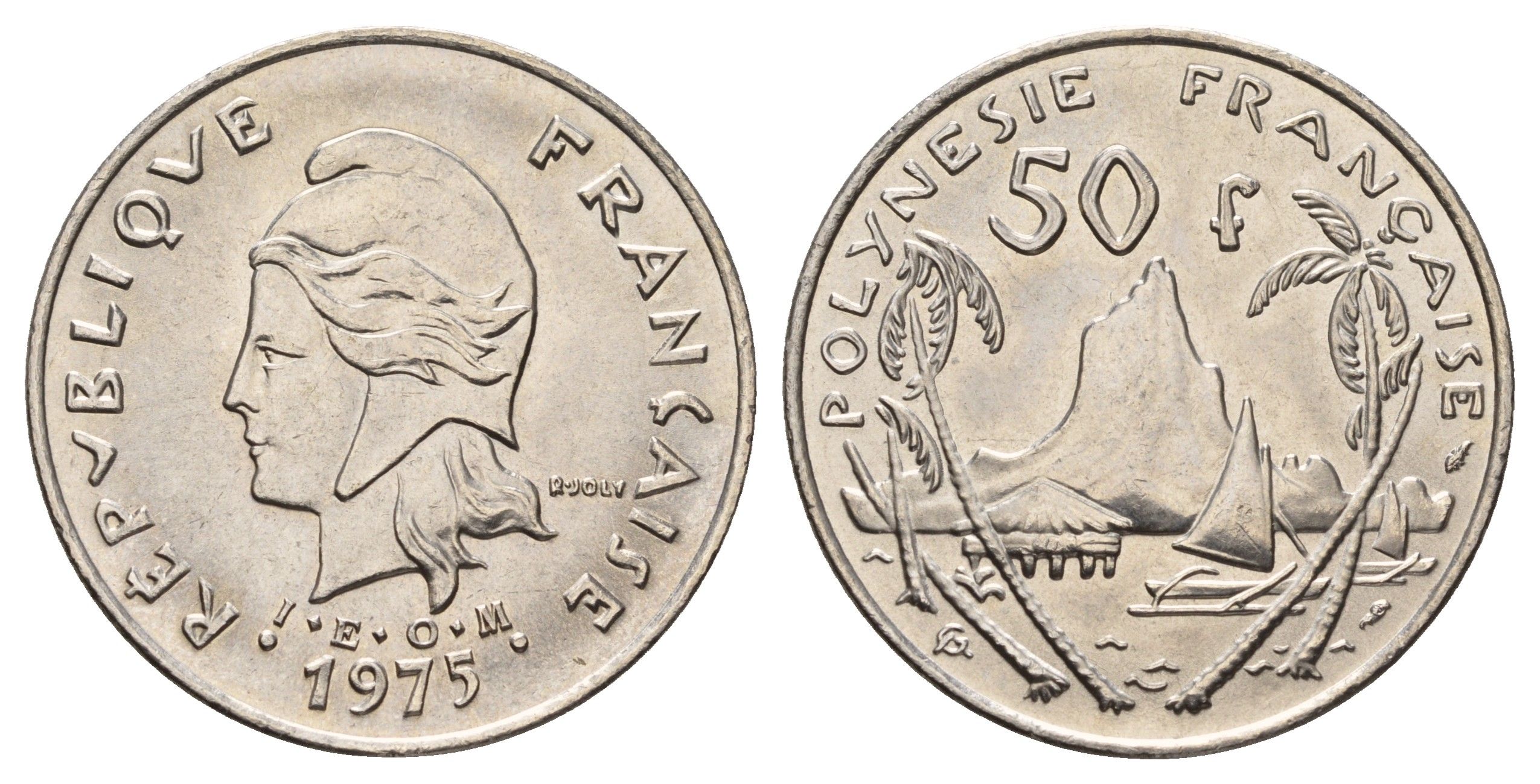Французская Полинезия 50 франков 1975 KM 13 никель UNC 4112-635