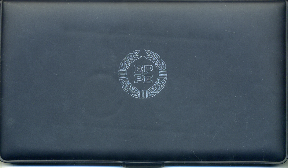 Нидерланды медаль и комплект марок 1979 конверт Первого дня гашения, Европарламент (EP-PE), в оригинальной упаковке серебро PROOF 7-7-6