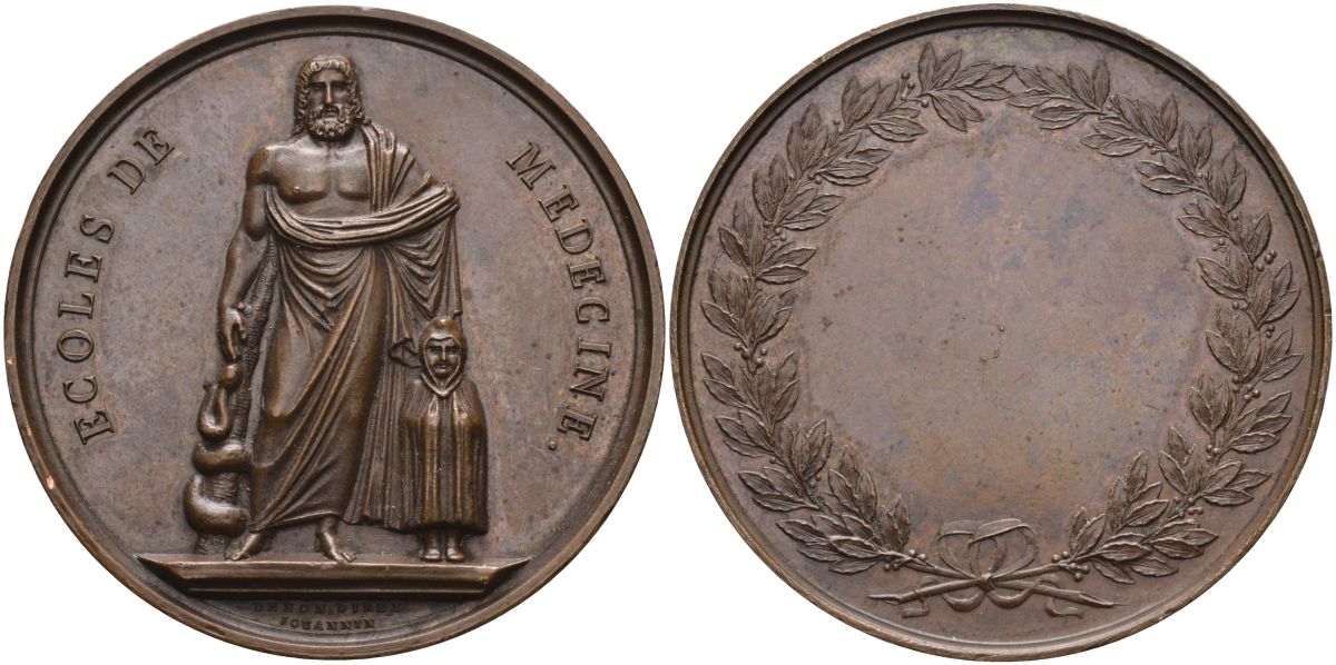 Франция медаль ND Ecoles de Medecine (медицинские школы), диаметр 40,5 мм. бронза 1095-8-22