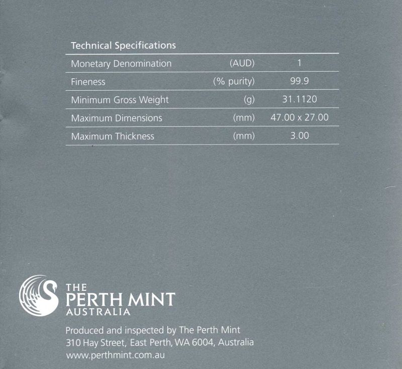 Австралия 1 доллар 2008 кенгуру, аборигенский рисунок, прямоугольник, оригинальная упаковка серебро PROOF 7-5-6-38