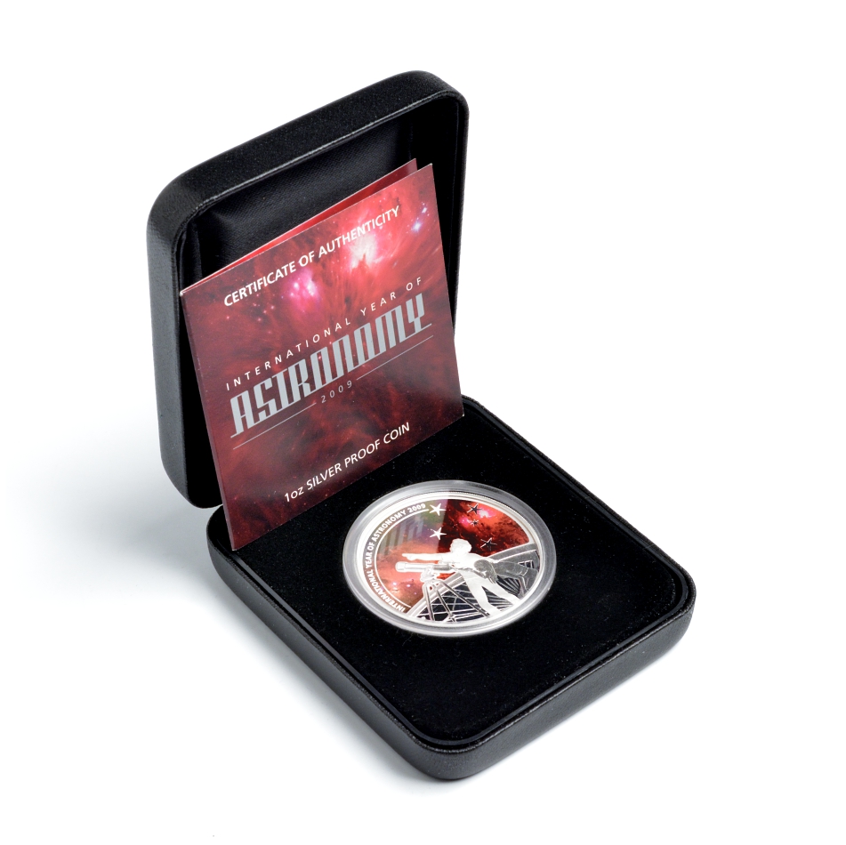 Австралия 1 доллар 2009 Международный год астрономии, цветная эмаль серебро PROOF 8-1-05-07