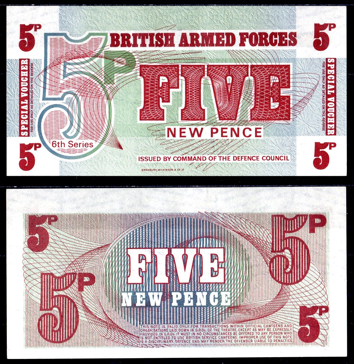 Великобритания 5 пенсов ND (1972) Pick M47 бумага UNC (пресс) 6278-45-4-1