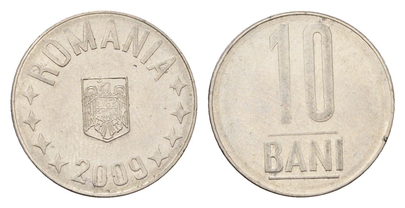 Румыния 10 бань (бани) 2009 KM 191 сталь плакированная никелем 4702-125