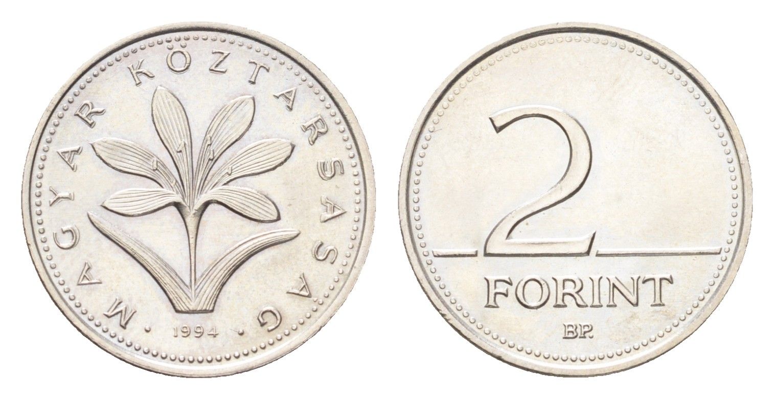 Венгрия 2 форинта 1994 KM 693 медно-никель UNC 4705-1154