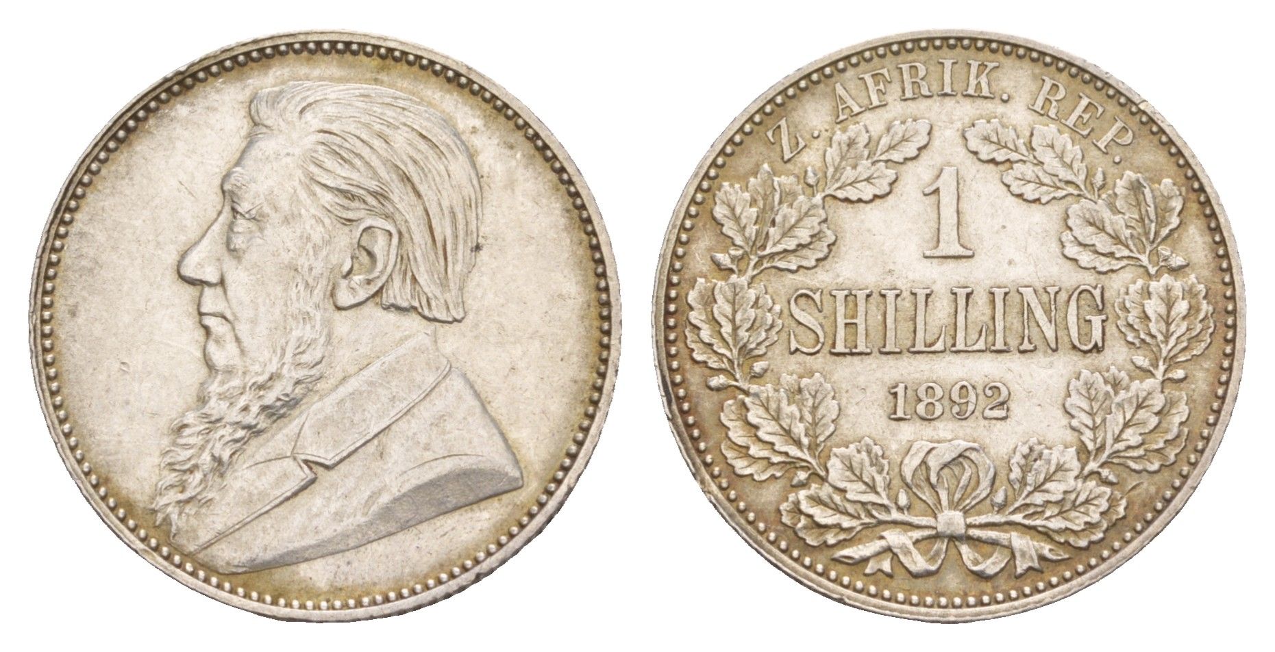 ЮАР (Трансвааль) 1 шиллинг 1892 KM 5 серебро 00-801-39