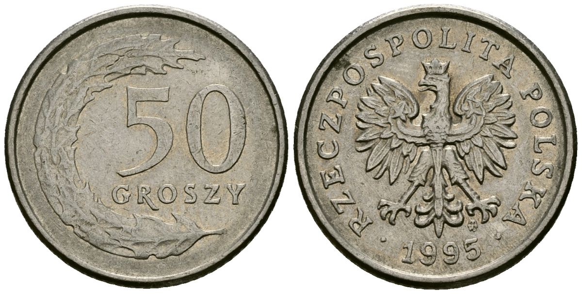 Польша 50 грошей 1995 Y 281 медно-никель 4138-451