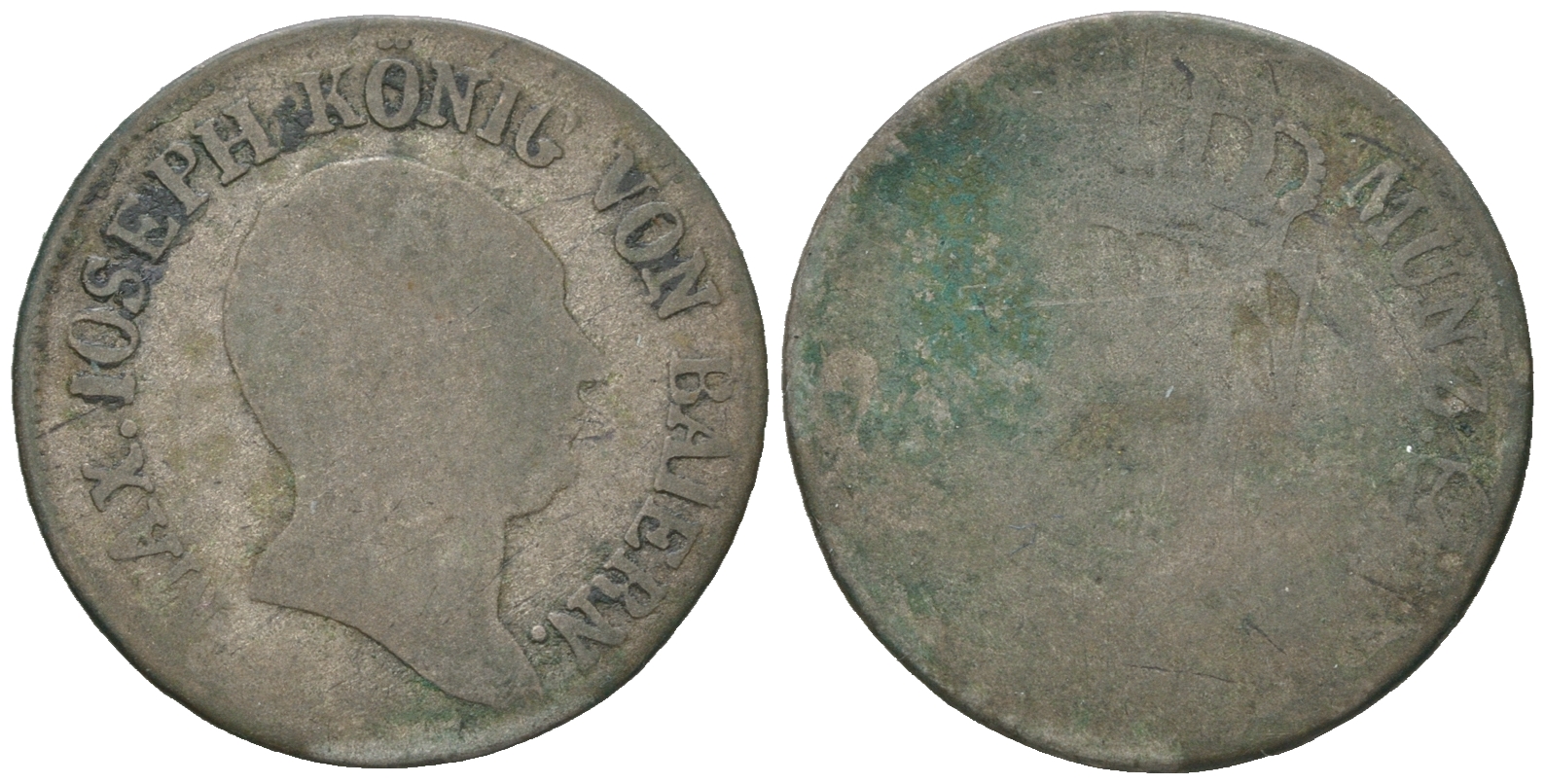 Бавария 6 крейцеров ND Максимилиан I Иосиф (1806-1825) KM 346 серебро 54-842