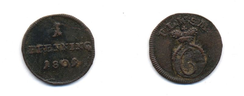 Левенштайн-Вертхайм 1 пфенниг 1801 02-205-38